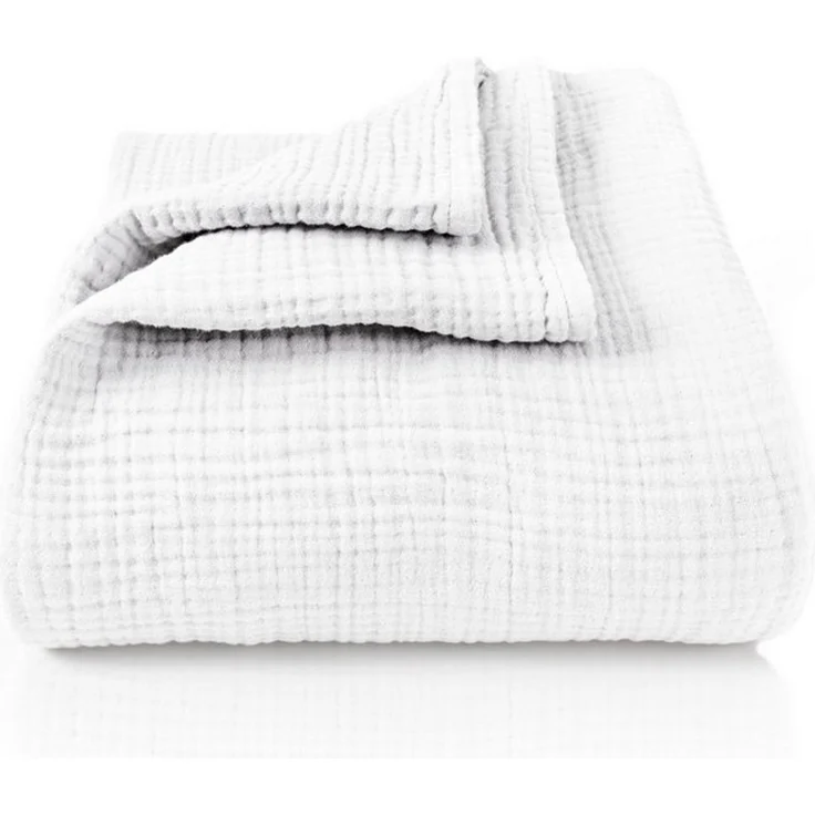 Laynenburg Tagesdecke Musselin aus 100% Baumwolle – Baumwolldecke, Kuscheldecke, Wohndecke als Sommerdecke, Bett-Überwurf, Couch-Überwurf, Sofa-Decke – Bild 2
