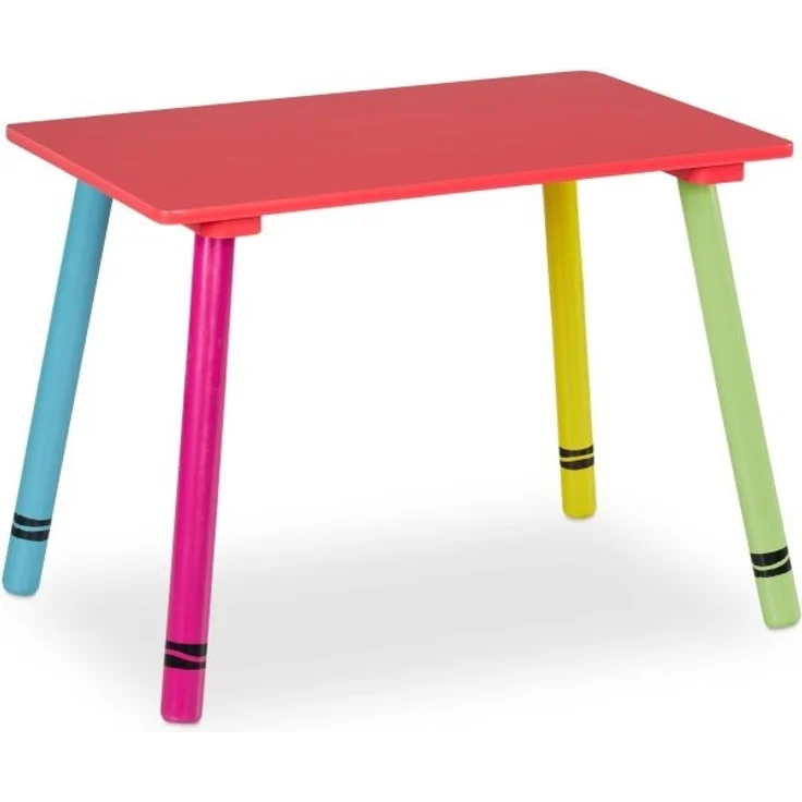 3-teilige Kindersitzgruppe,2 Stuhl und 1 Tisch, MDF / Kiefer bunt – Bild 10
