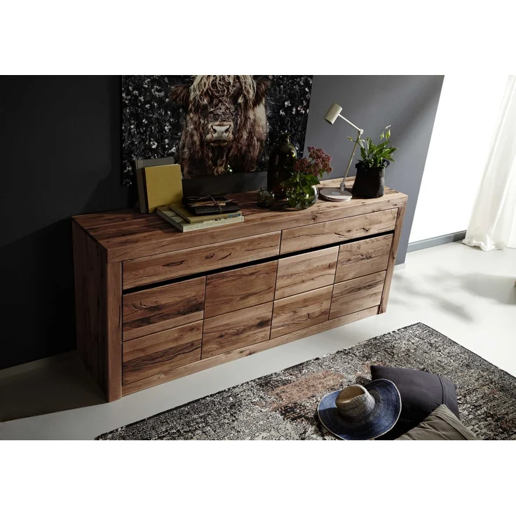 Sideboard Wildeiche / Zerreiche 202x43x80 braun geölt MONTREUX #352 – Bild 2