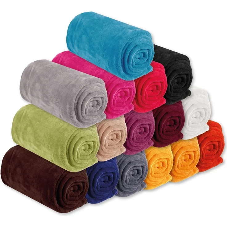 Kuscheldecke supersofte Tagesdecke vielseitig verwendbare Microfaser-Decke, flauschig und anschmiegsam in vielen verschiedenen modischen Farben erhältlich (rot - salsa / 220x240 cm) – Bild 7