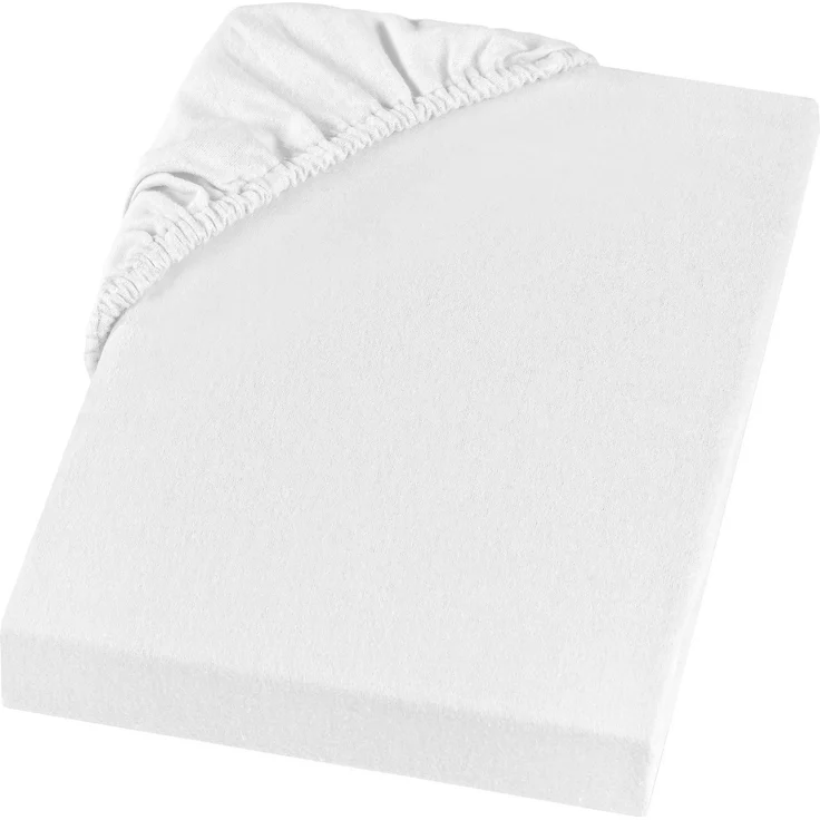 Setex - Feinbiber Bettlaken mit Gummizug kuschelig weich - Biber Spannbettlaken aus 100% Baumwolle mit rundum Spanngummi - Bettwäsche ganzjährig - Betttuch 140x200 cm Weiß – Bild 5