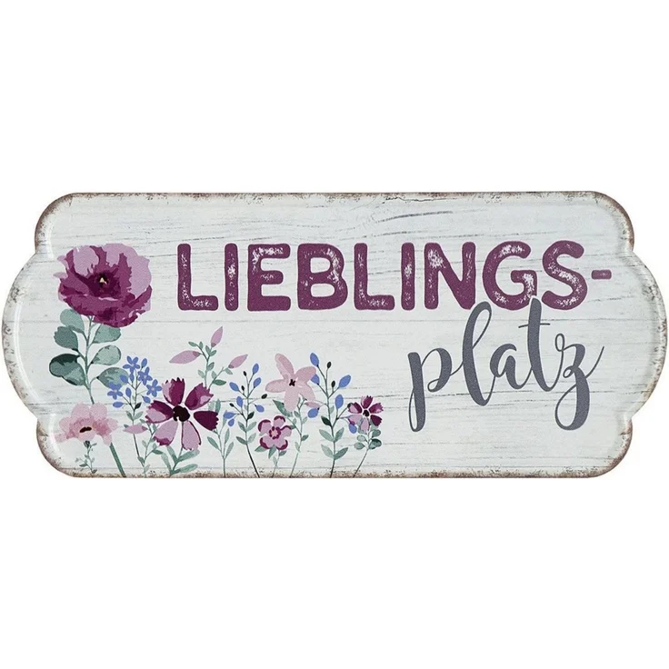 GILDE Wandbild, Garten, Vintage Retro Blechschild Modell LIEBLINGSPLATZ Material Meta – Bild 1