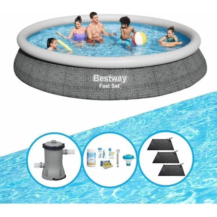 Bestway Aufblasbarer Pool Fast Set 457x84 cm Pool Deal