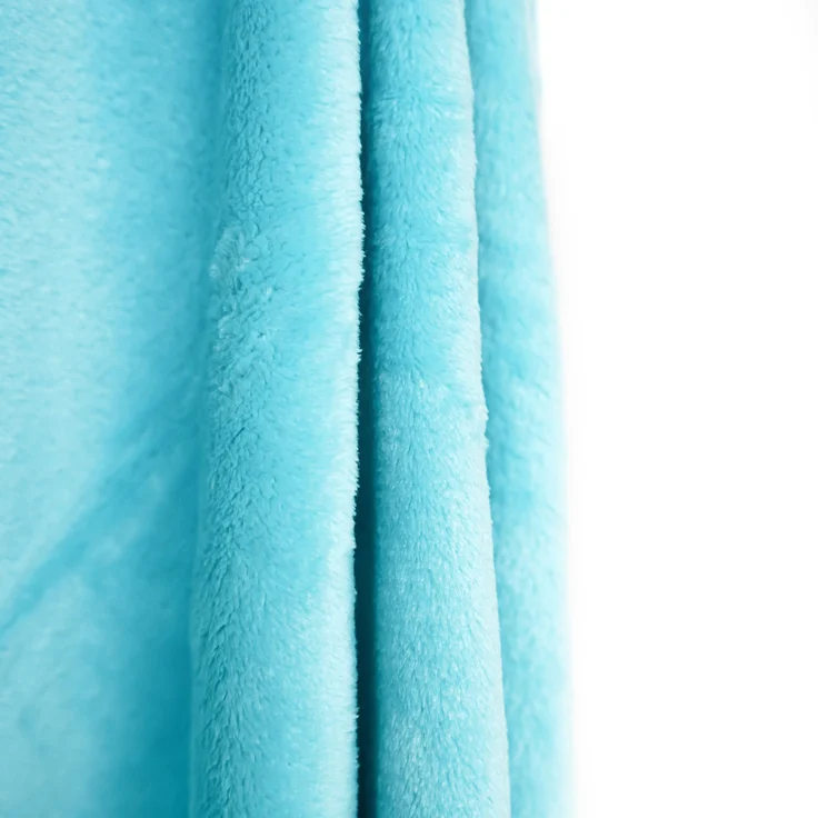 Kuschelige Decke 220x240 cm Fleecedecke Wohndecke aus Polyester Tagesdecke Petrol – Bild 3