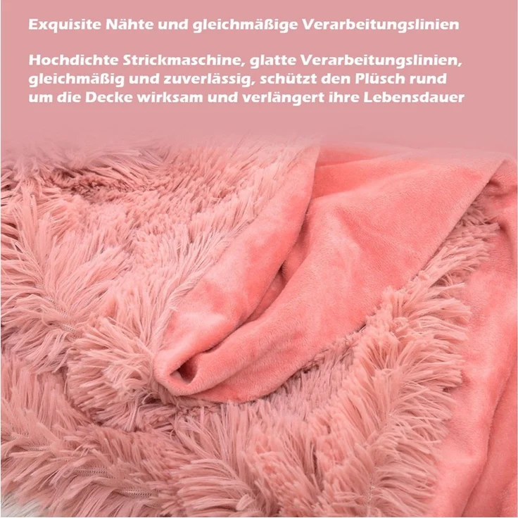 Wohndecke Kuscheldecke Flauschig,Ultraweiche Fleecedecke Leichte Warme Sofadecke, TUWENA, Wohn Kuscheldecke, Gemütliche Couchdecke, Atmungsaktiv & Pflegeleicht – Bild 2