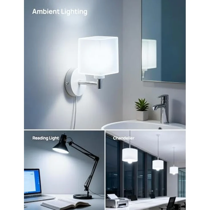 Linkind E27 P45/G45 LED Birne 3,4W klasse D Energiesparlampe 6500K kaltweißes LED Lampe, ersetzt 40W Glühbirnen, 470 Lumen Licht 240° Abstrahlwinkel, nicht dimmbar, 3 Stück – Bild 8