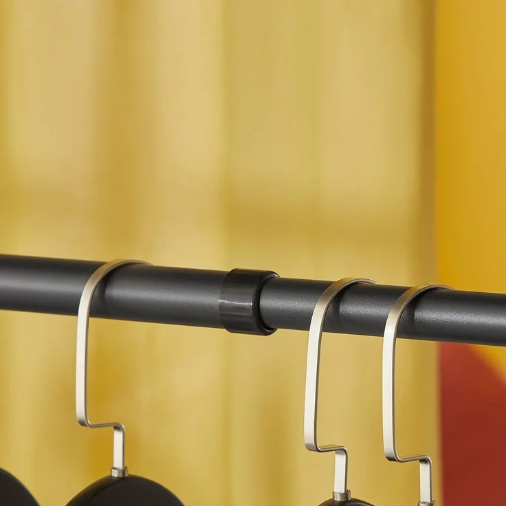 SoBuy KLS03-SCH Garderobenständer, Metall, Pulverbeschichtung, Schwarz, 62 x 200 x 75 cm – Bild 10