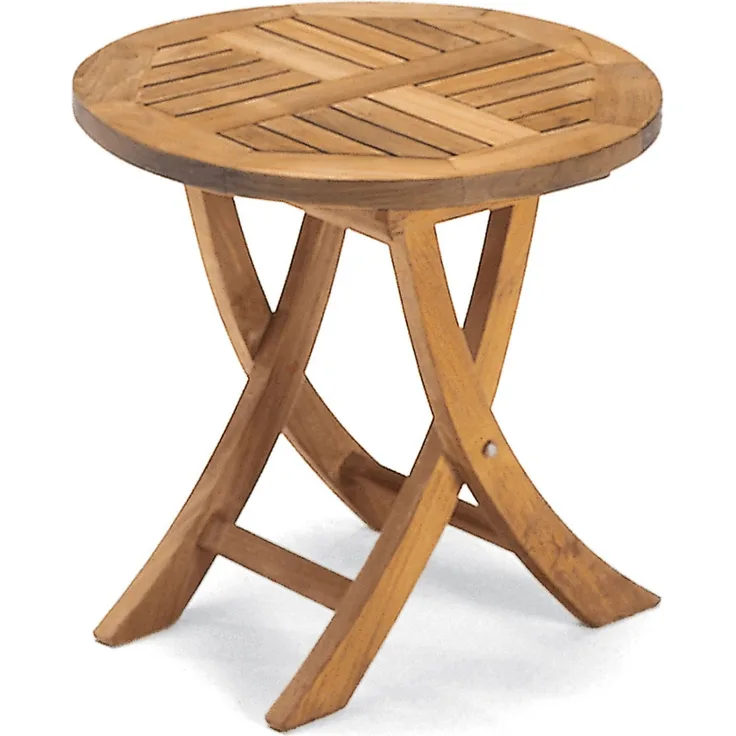 Sonnenpartner Beistelltisch Roundside Ø 51 cm Teakholz Old Teak Tisch Gartentisch