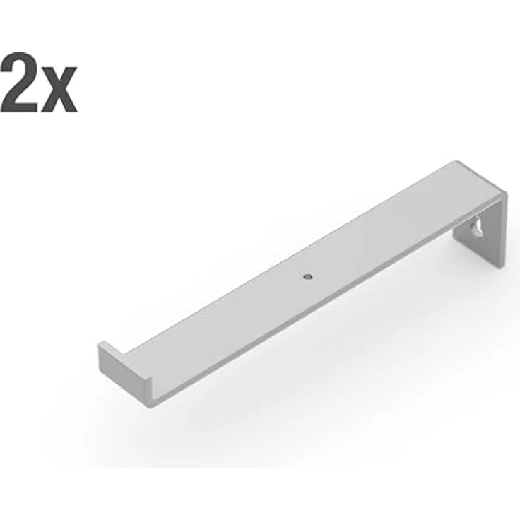 Alberts Regalträger, Grau, Metall, 3x6.2x30.9 cm, für Wandregale im Wohnzimmer – Bild 2