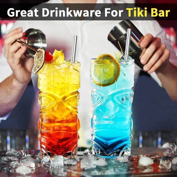 INFTYLE Tiki Cocktail Gläser Set 2-14 oz - Exotische Cocktails, Mai – Bild 5