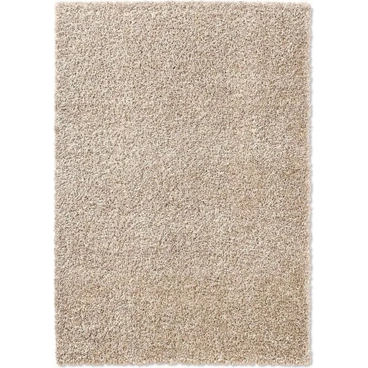 TaraCarpet Langflor-Teppich Venezia Shaggy, rechteckig, Höhe: 35 mm, Hochflor Shaggy Uni Beige Wohnzimmer Schlafzimmer 080x150 cm – Bild 4