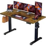 ErGear Elektrisch Höhenverstellbarer Schreibtisch 140x70 cm, Schreibtisch Höhenverstellbar mit 4-Gedächtnis-Smart-Pult für Home-Office mit Verbindungsplatte