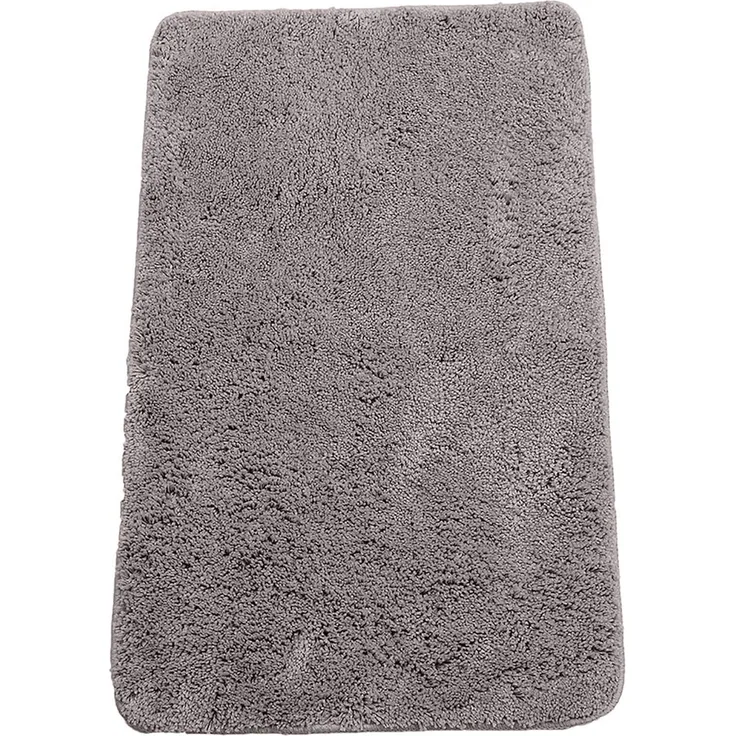 Brandsseller Badematte 60x90 cm Badteppich Badvorleger Badezimmerteppich Duschvorleger Grau