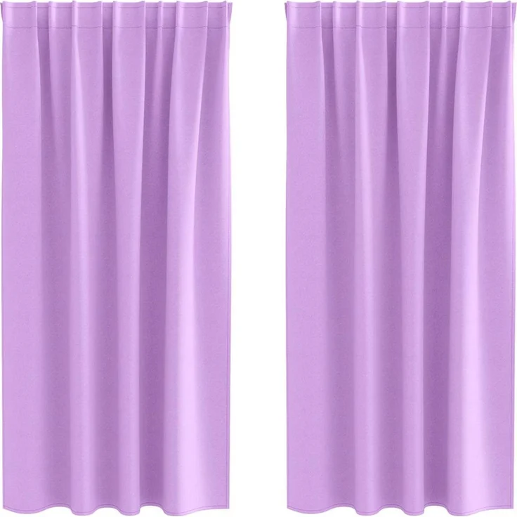 vidaXL Verdunkelungs-Vorhänge mit Ringen 2 stk. Lila 175 x 140 cm 4107489 – Bild 2