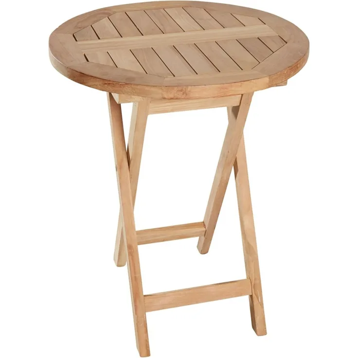 Klapptisch Ela Bistrotisch Beistelltisch Rund Teak Gartenmöbel Ø60x75cm