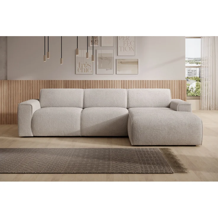 AX LIVING Couch Sofa L Form Didim mini Creme 310 cm breit, stilvoll R – Bild 2