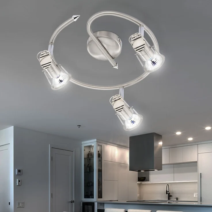 LED Deckenleuchte, beweglich, 3 Flammig, Stahl, D 42cm – Bild 3