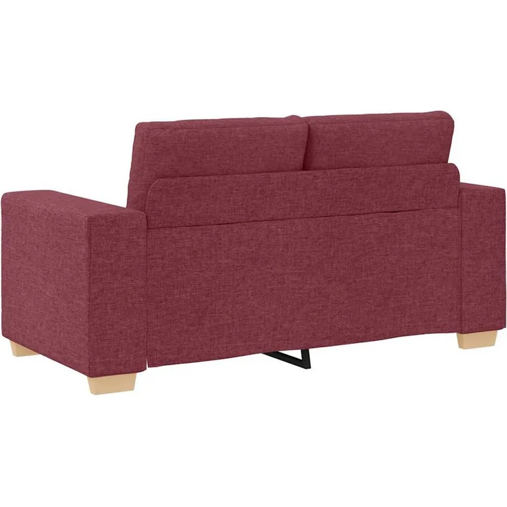vidaXL Loveseat-Sofa Weinrot 160x77x82 cm Stoff 4105071 – Bild 6