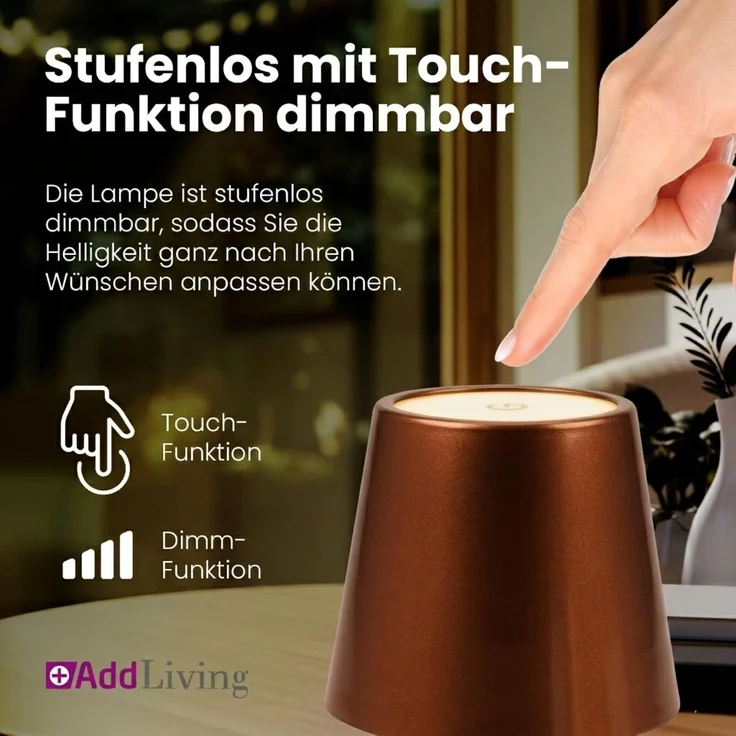 AddLiving LED Flaschenleuchte Bronze – Bild 5