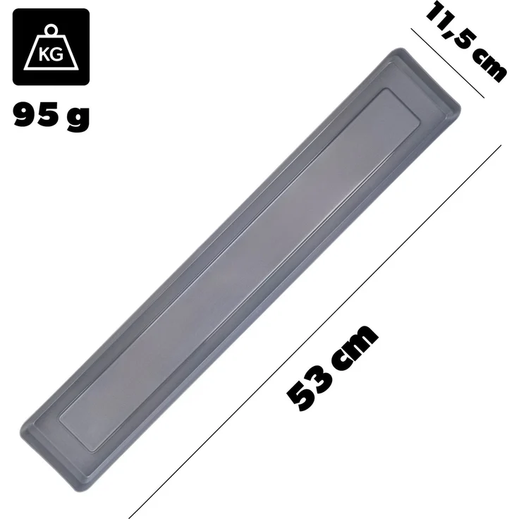 KADAX Blumentopfständer 53,5 cm, rechteckiges Tablett, Anthrazit, Kunststoff – Bild 2