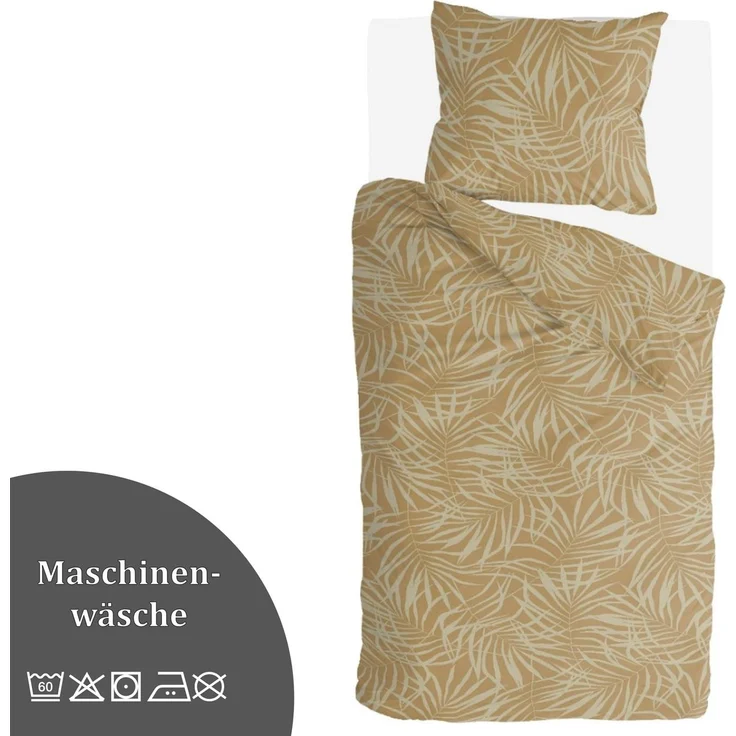 Bettwäsche-Set (135x200cm) - Byrklund Sunny Palms Yellow – Bild 4