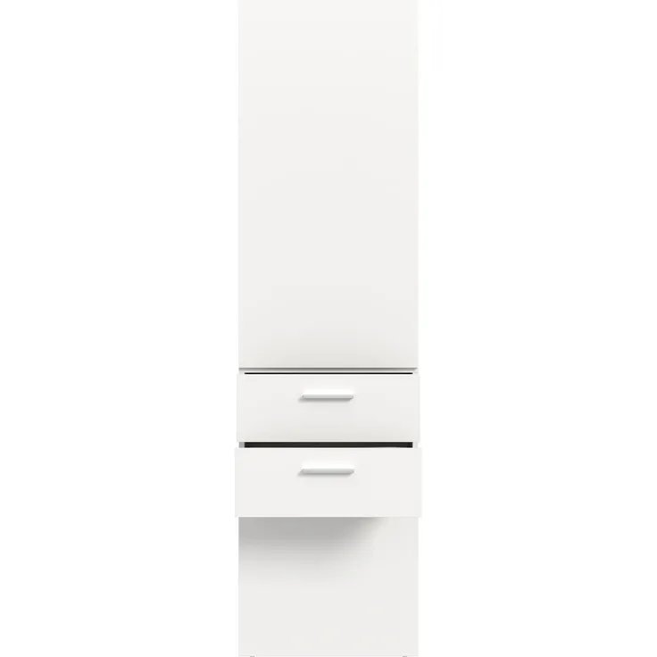 Garderobenpaneel (B/H/T: 52x190x36 cm) in weiß Melamin