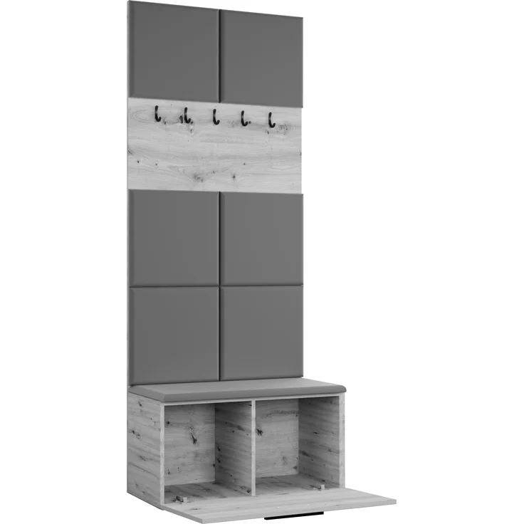 AX LIVING Garderoben Haken Rosanno I 80,6cm Breite Stilvoll Weiß JS100 – Bild 2