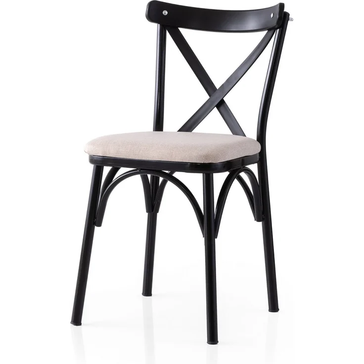 Skye Decor 'Ekol - 285 V2' Stuhlset (2-teilig), Schwarz / Creme, 42 x 81 x 40 cm – Bild 2