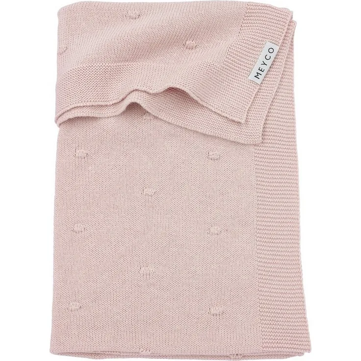 Meyco Mini Knots Babydecke 75x100 cm Soft Pink Rosa