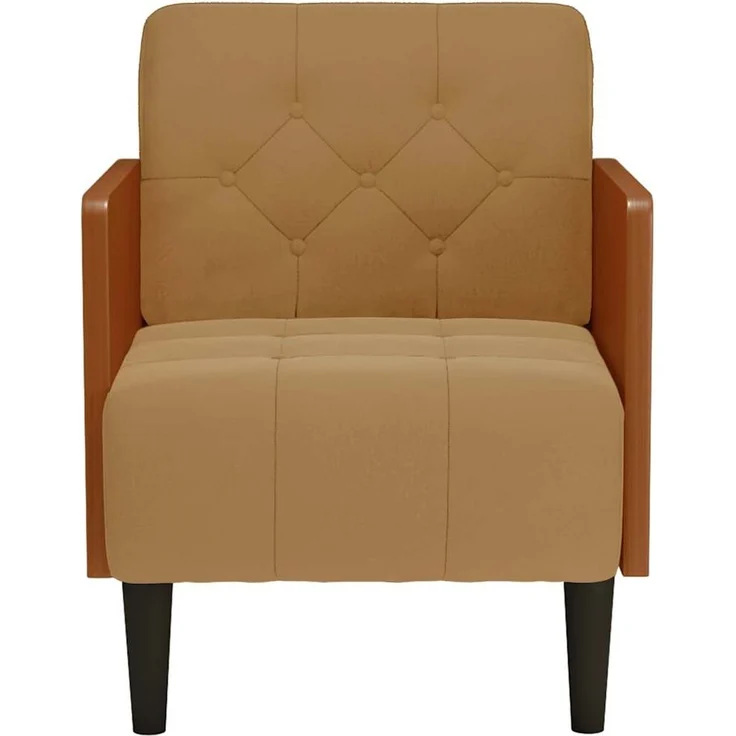 vidaXL Sessel mit Armlehnen Braun 55 cm Samt 4100598 – Bild 2