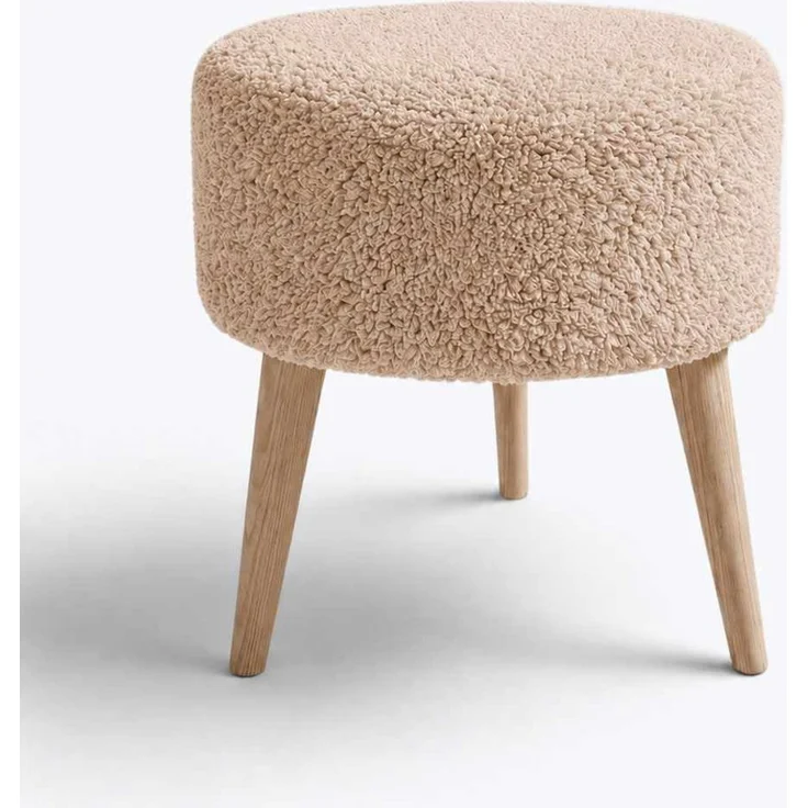 Hanah Home 'Az-Ovl-Ws - Cappucino' Pouffe, Cappuccino, 40 x 42 x 40 cm – Bild 2