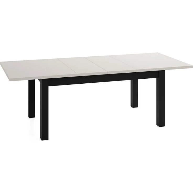 WFL GROUP Esstisch Lindberg ausziehbar verlängerbar rechteckig mit schwarzen Holzbeinen (MADE IN EU, XXL Groß– 120/140/150/160/200 cm ausziehbar auf 160/180/190/240/300 cm), platzsparender Tisch in Holzoptik für Küche, Esszimmer oder Wohnzimmer – Bild 3