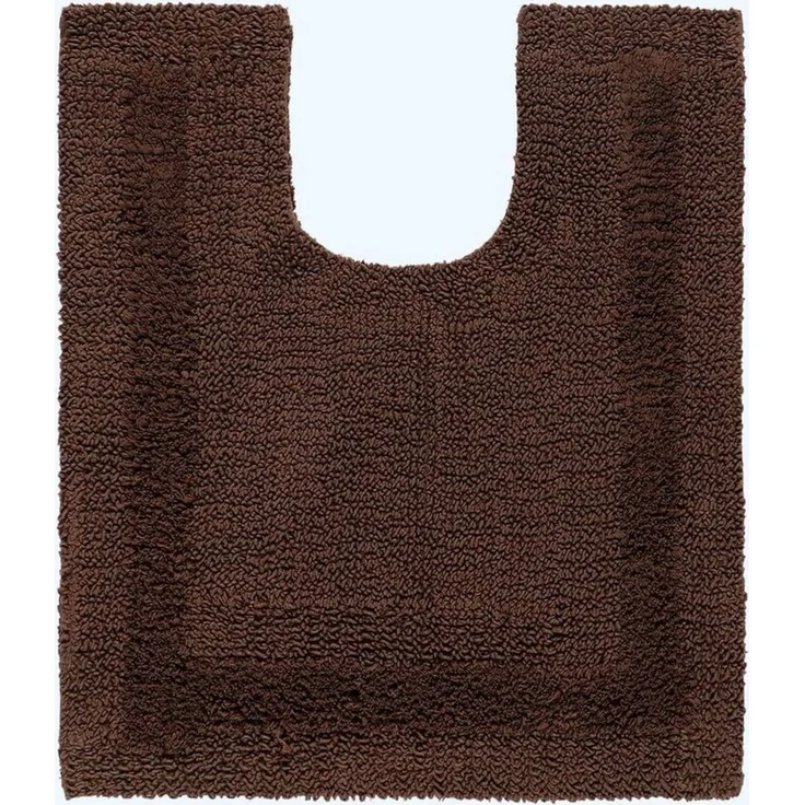 Homescapes Badematte WC-Vorleger braun 50x55 cm aus 100% Baumwolle, Höhe 20 mm, rechteckig, 50 x 55 cm – Bild 1