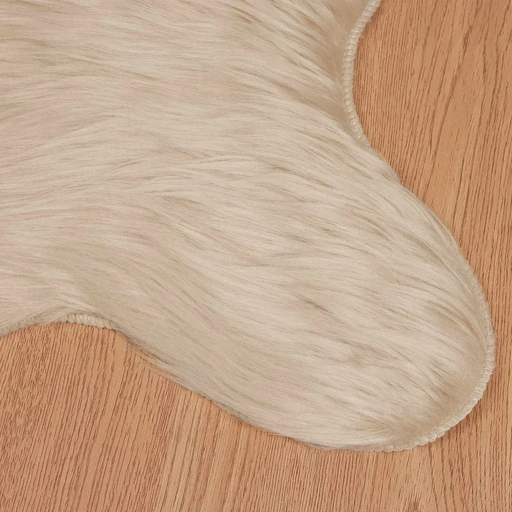 vidaXL Kunstschaffell Teppich Tafalla Beige 80 x 120 cm Polyester 42021498 – Bild 6