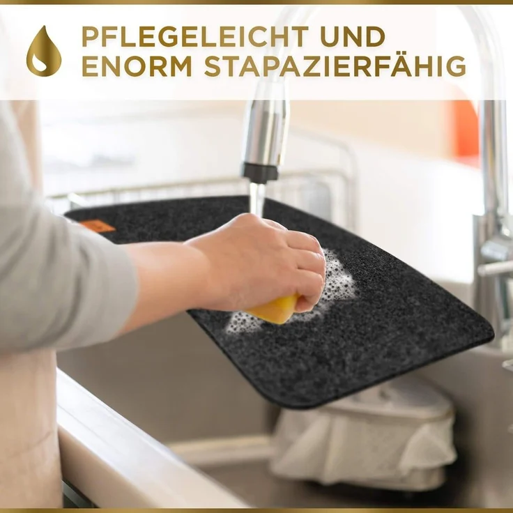 Luana Rose Platzset 12er-Set mit 6 Getränke-Untersetzer, Tischdekoration Teller Esstisch Diner Filzmatte leicht zu reinigen – Bild 7