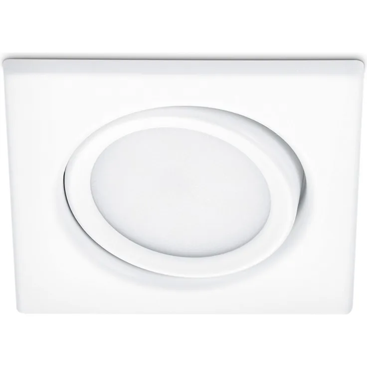 Eckiger LED Einbaustrahler RILA schwenkbar Weiß matt 5 Watt - Deckenbeleuchtung