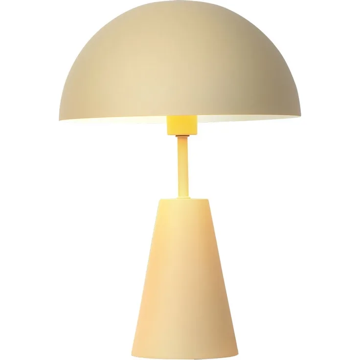 Retro Tischleuchte Pilz, sandfarben, 1 flammig, H 25 cm