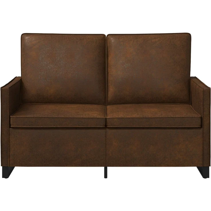 vidaXL 2-Sitzer Sofa Braun 130 x 81 x 82 cm Kunstwildleder 42040991 – Bild 2