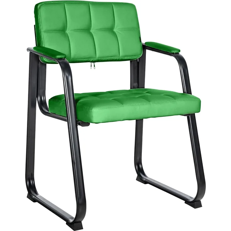 CLP Besucherstuhl Canada B Kunstleder mit Armlehne,grün