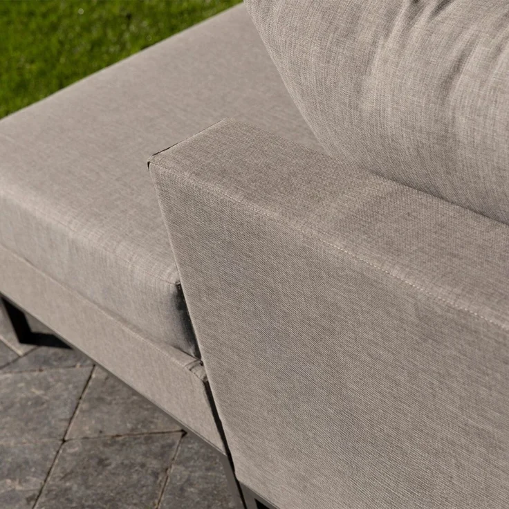 Gartenecksofa Sicilie - Aluminium & Outdoor-Stoff Taupe, Rechts – Bild 3