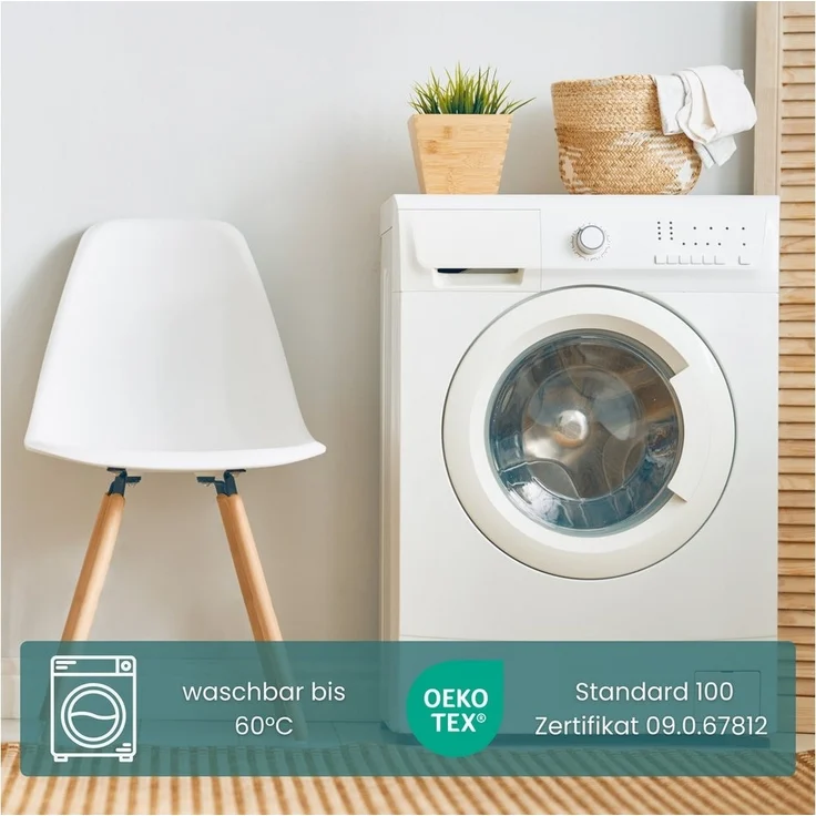 OTTO home Microfaserkissen Clarra, Kopfkissen 40x80 cm, 80x80 cm, Füllung: Polyester, Bezug: Polyester, Rückenschläfer, Seitenschläfer, Kissen in grau – Bild 3