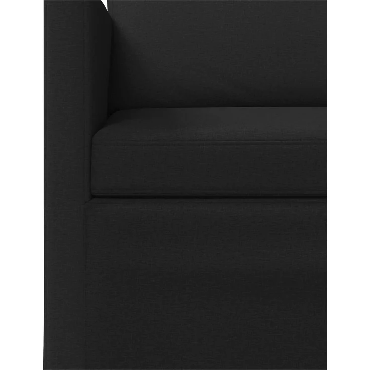 vidaXL 3-Sitzer Sofa Schwarz 220 x 81 x 82 cm Stoff 42041141 – Bild 5