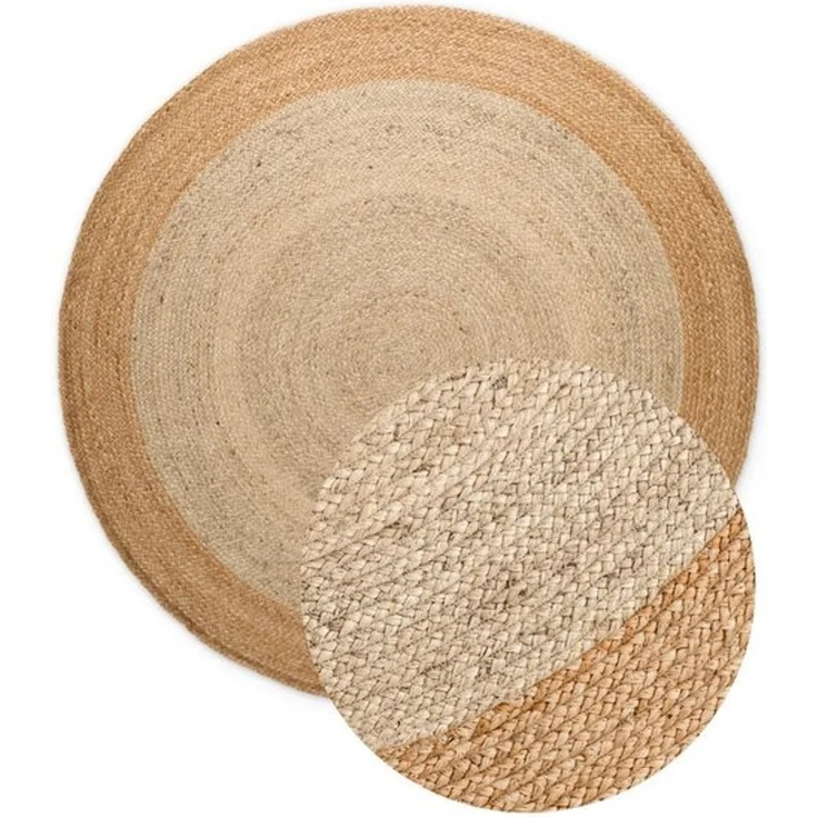 HANSE Home Teppich Looma Juteteppich, rund, Höhe: 9 mm, 100% Jutefaser, Natur, Wohnzimmer, Esszimmer, Flur, Boho, Skandi – Bild 4