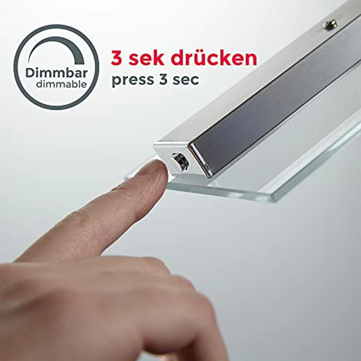 B.K.Licht LED Pendelleuchte dimmbar Hängeleuchte 85cm höhenverstellbar 95-175cm silber - BKL1001, LED fest integriert, Warmweiß, Deckenleuchte 20W 1600lm Esszimmerlampe Küchenlampe Lampenschirm Glas – Bild 5