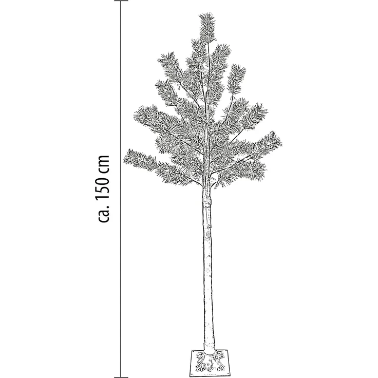 Northpoint LED Baum Tannenbaum Nadelbaum Braun 3,6W 150 LEDs 150cm hoch – Bild 7
