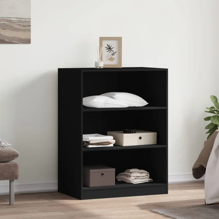 vidaXL Kleiderschrank Schwarz 77x48x102 cm Holzwerkstoff 840822 – Bild 8