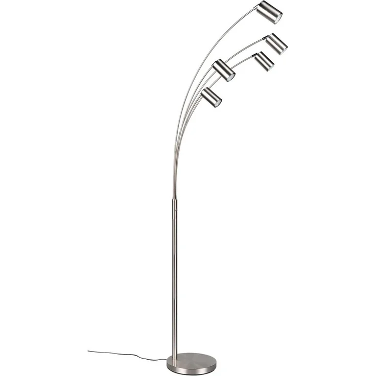Trio Leuchten Bogenleuchte Marley 412400507, Metall Nickel matt, exkl. 5x GU10 – Bild 2