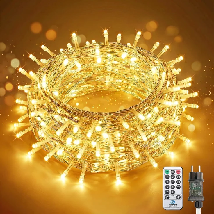 SALCAR 20m 300er LED Lichterkette Weihnachten mit Fernbedienung – Bild 1