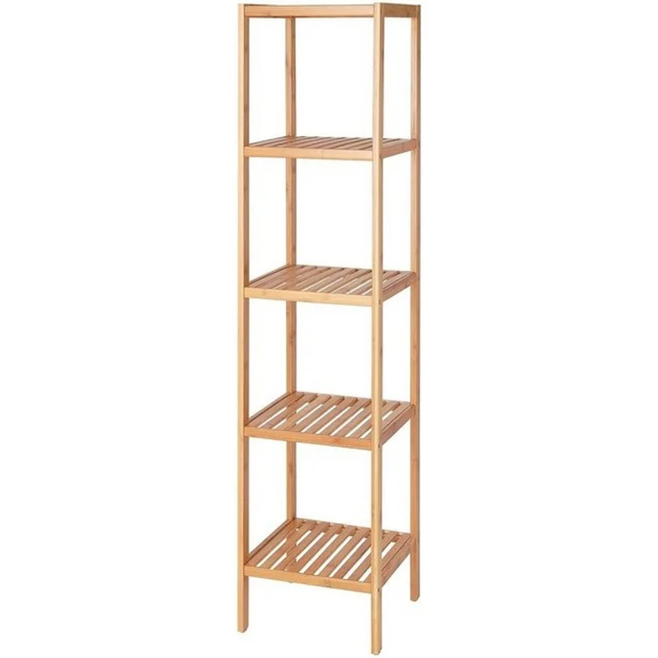 dibea Regal Regal aus Bambus, Badezimmerregal, Wohnzimmerregal, Küchenregal, mit 5 Ablageflächen, 33 x 33 x 146 cm – Bild 4
