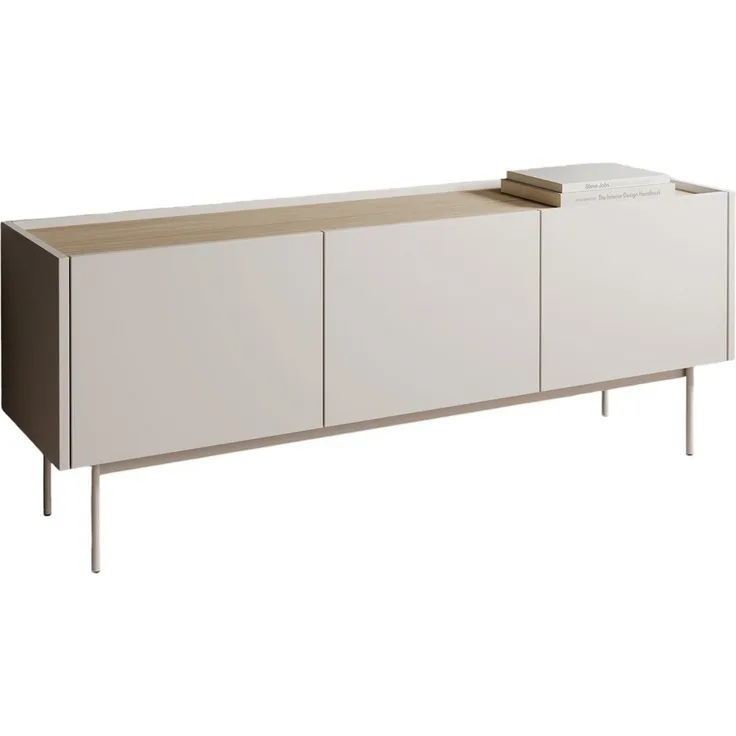 Compleo TV-Schrank auf hohen Beinen ZOTI, Arbeitsplattenfarbe: Eiche Linea